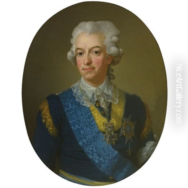 King Gustavus Iii Of Sweden Oil Painting by Lorenz Pasch the Younger