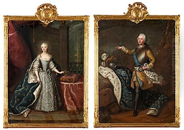 Lovisa Ulrika Och Adolf Fredrik Oil Painting by Lorenz Pasch the Younger