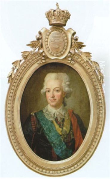 Portratt Av Gustav Iii Oil Painting by Lorenz Pasch the Younger