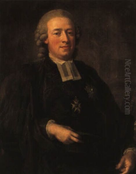 Portratt Av Arkebishop Uno Von Troil (1746-1803) Oil Painting by Lorenz Pasch the Younger