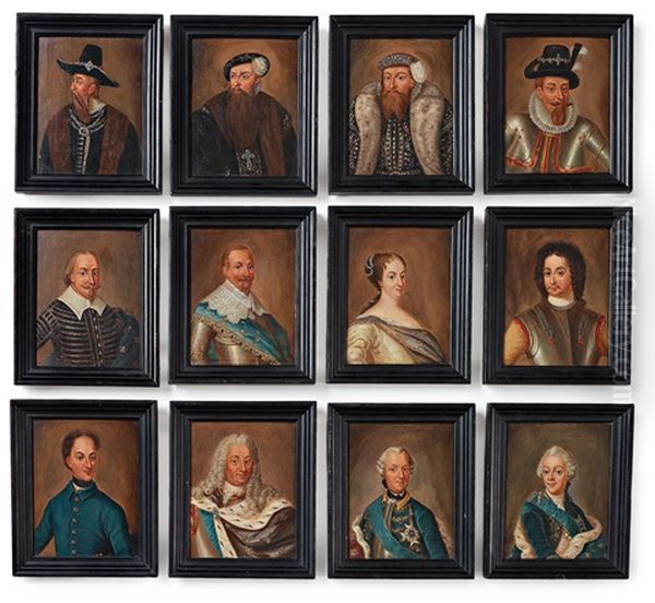 Swedish Regents, 12 Oil Painting by Ulrika (Ulla Fredrica) Pasch