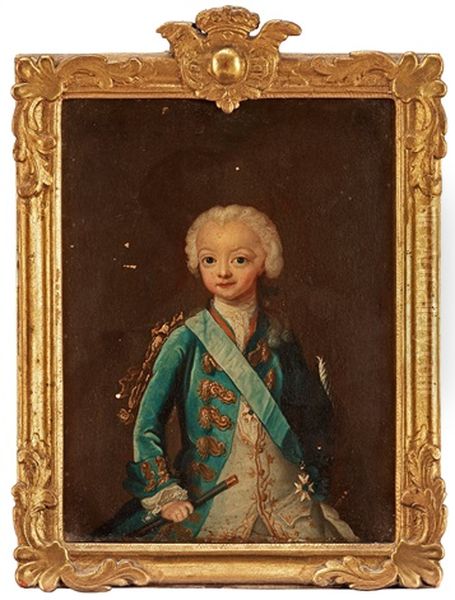 Kronprins Gustaf Iii (1746-1792) (the Crown Prince Gustaf) Oil Painting by Ulrika (Ulla Fredrica) Pasch