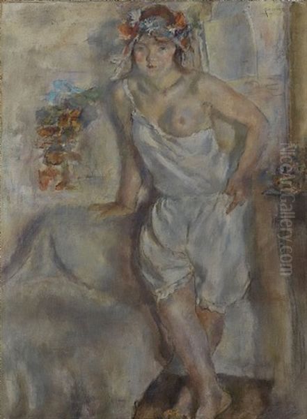 Mansportratt Oil Painting by Jules Pascin