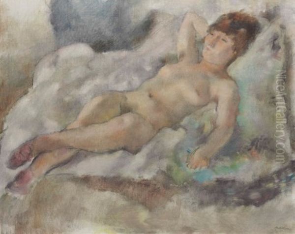 Rebecca Couchee Oil Painting by Jules Pascin