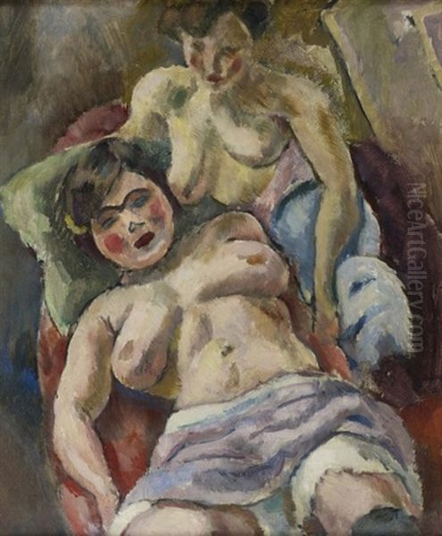 Les Provinciales Oil Painting by Jules Pascin