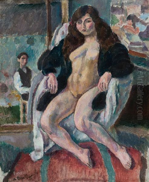 Le Peintre Et Son Modele Oil Painting by Jules Pascin