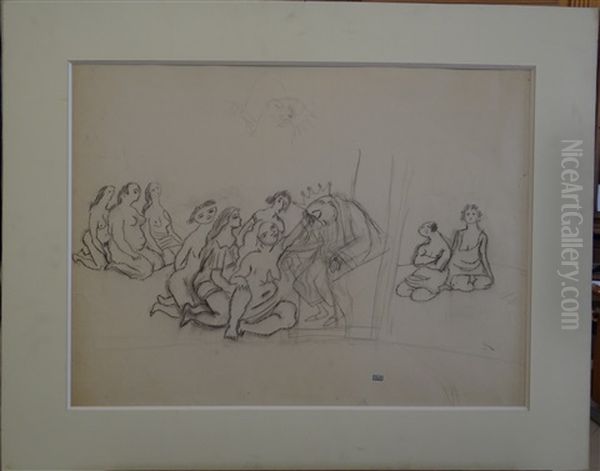 Le Roi Entoure Oil Painting by Jules Pascin