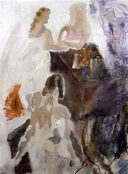 Au Bar Oil Painting by Jules Pascin