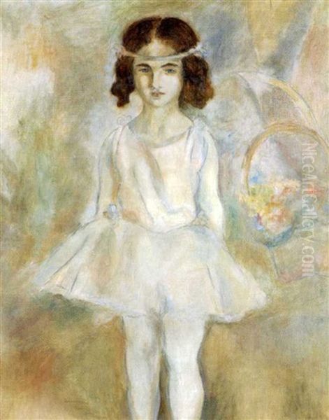 Fillette Debout Oil Painting by Jules Pascin