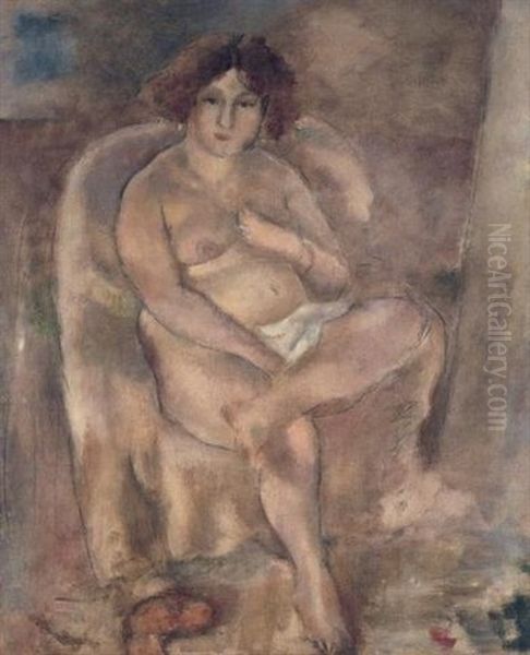 Femme Assise Dans Un Fauteuil Oil Painting by Jules Pascin