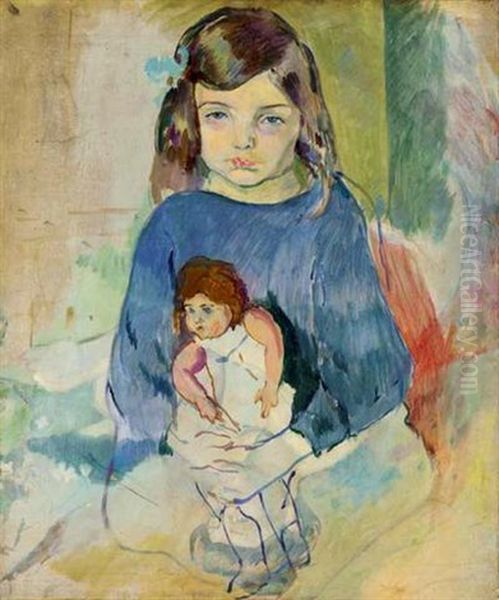 Jeune Fillette Oil Painting by Jules Pascin