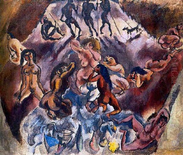 Reunion Infernale Oil Painting by Jules Pascin