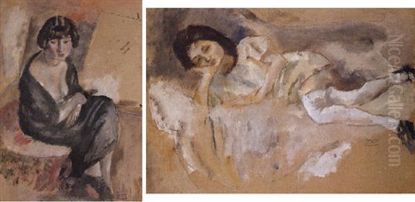 Elaine Oil Painting by Jules Pascin