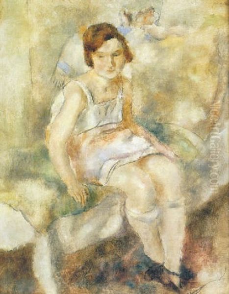 La Jeune Fille Marcelle Oil Painting by Jules Pascin