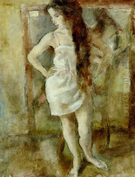 Jeune Fille Debout Oil Painting by Jules Pascin