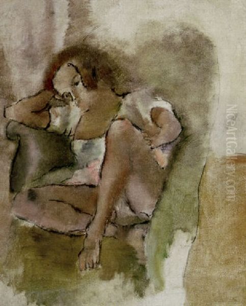 Mulatresse Oil Painting by Jules Pascin