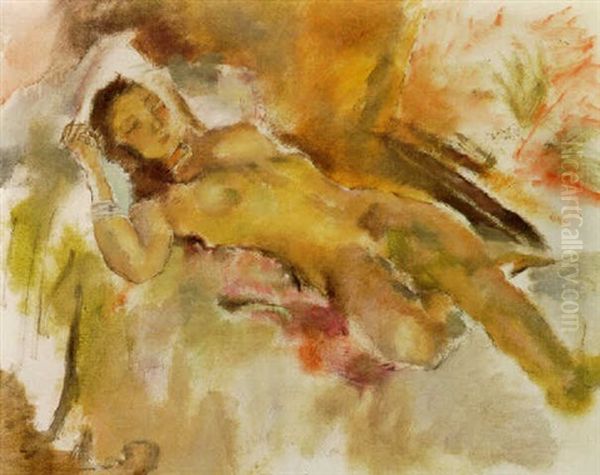 Simone Oil Painting by Jules Pascin