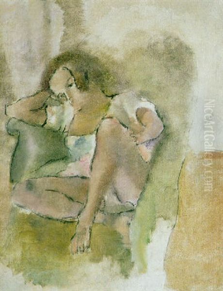 Mulatresse Oil Painting by Jules Pascin