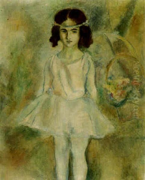 Madchenportrait Oil Painting by Jules Pascin