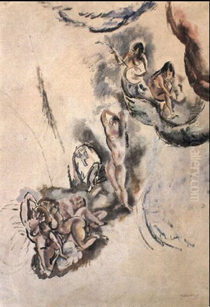 La Danse De Salome Oil Painting by Jules Pascin