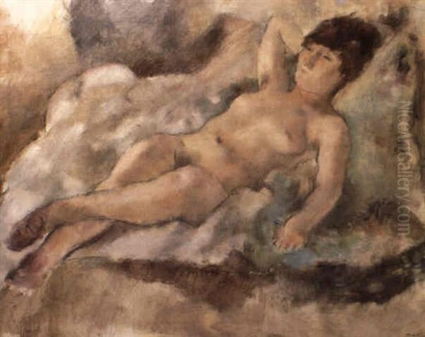 Rebecca Couchee Oil Painting by Jules Pascin