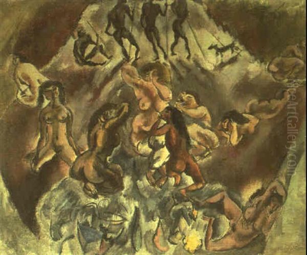 La Reunion Infernale Oil Painting by Jules Pascin