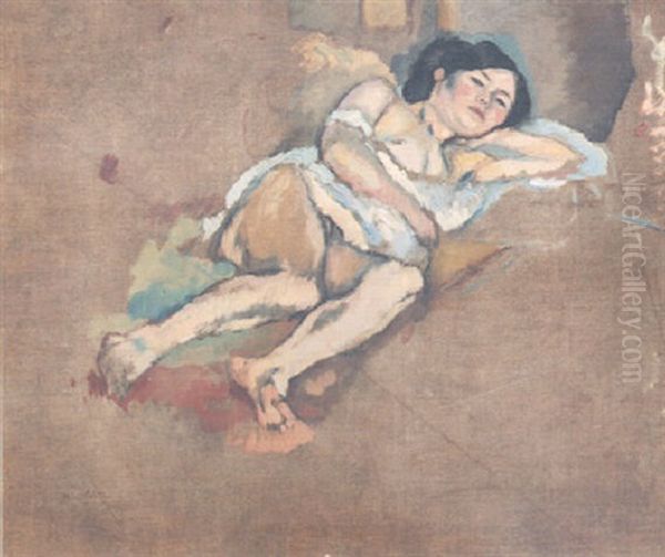 La Limousine Oil Painting by Jules Pascin