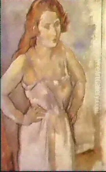 La Blonde Marcelle Oil Painting by Jules Pascin