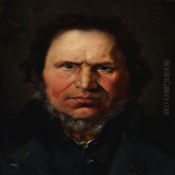 A Man With A Beard Oil Painting by Carl Bloch