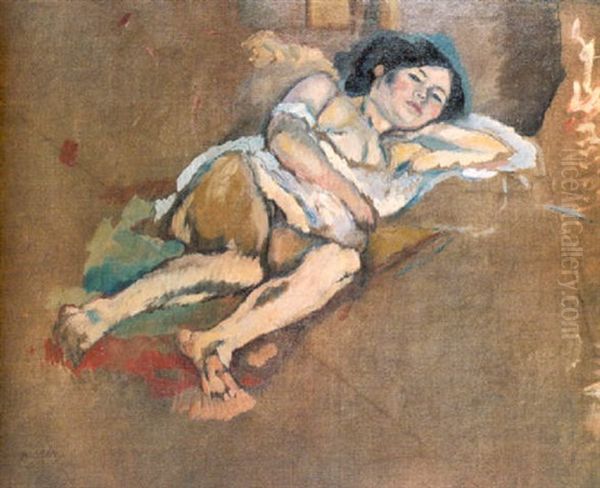 La Limousine Oil Painting by Jules Pascin