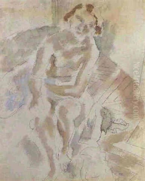 Jeune Femme Dans Un Fauteuil Oil Painting by Jules Pascin