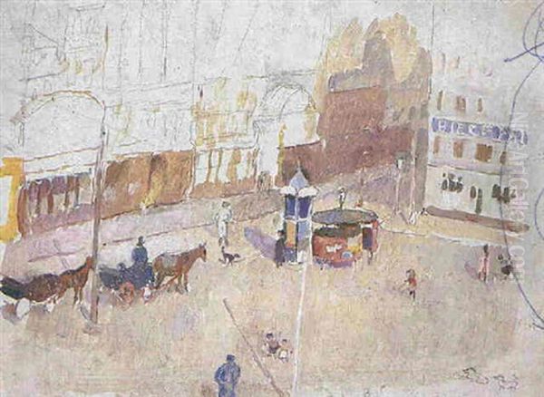 Place A Paris Oil Painting by Jules Pascin