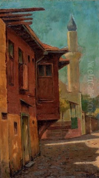 Sokak Oil Painting by Halil Pasha