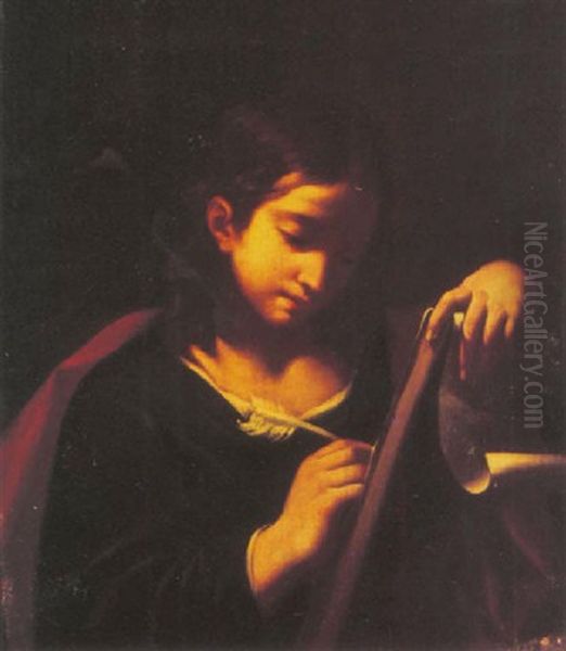 Saint John The Evangelist Oil Painting by Lorenzo Pasinelli