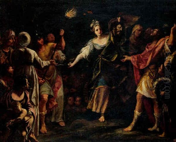 Judith Et Olopherne Oil Painting by Lorenzo Pasinelli