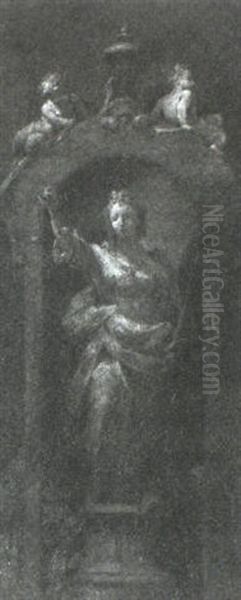 Allegorical Figure Of Justice Oil Painting by Lorenzo Pasinelli