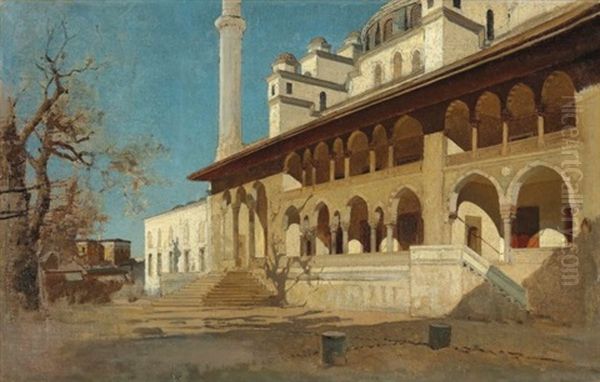 Yeni Cami Mosque, Constantinople Oil Painting by Alberto Pasini