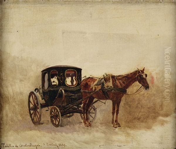 Carrozza Con Cavallo Oil Painting by Alberto Pasini