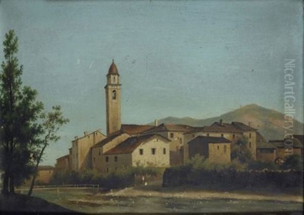 Paese Lungo Il Fiume Oil Painting by Alberto Pasini