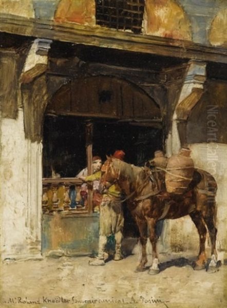 Market Scene, Persia Oil Painting by Alberto Pasini