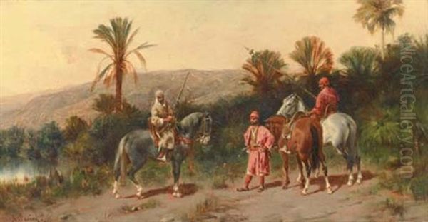 The Hunt Oil Painting by Alberto Pasini