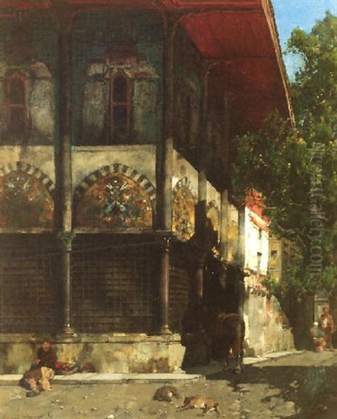 Strada Di Istanbul Oil Painting by Alberto Pasini