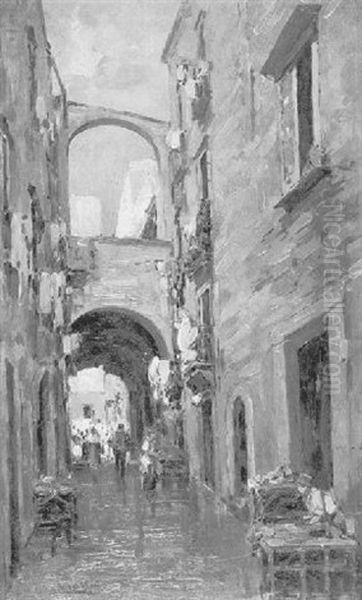 In Einer Italienischen Gasse Oil Painting by Alberto Pasini