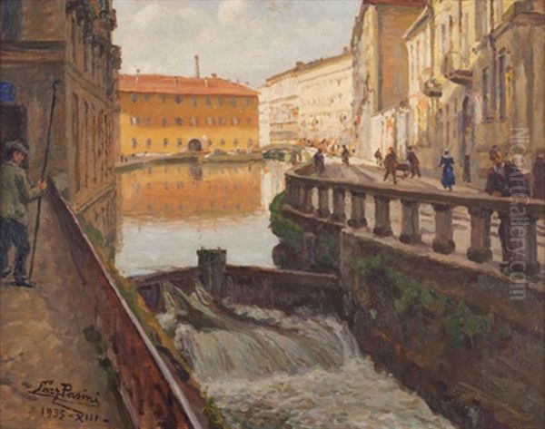 San Marco A Milano Oil Painting by Lazzaro Pasini