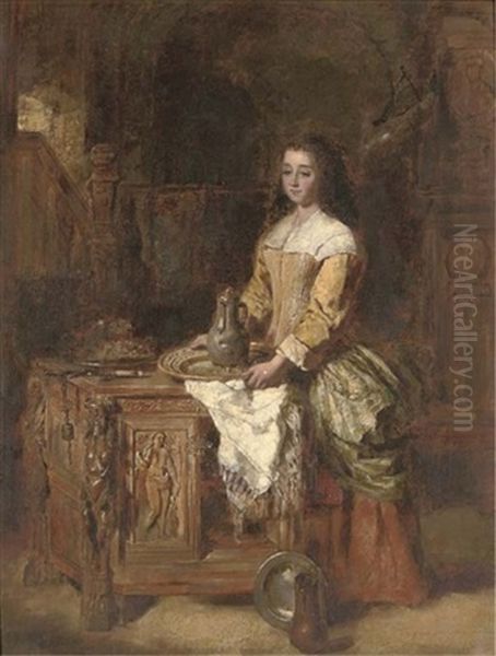 The Serving Maid Oil Painting by Daniel Pasmore the Younger