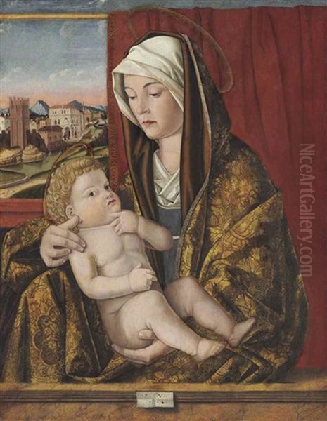 The Madonna And Child Oil Painting by  Pasqualino da Venezia