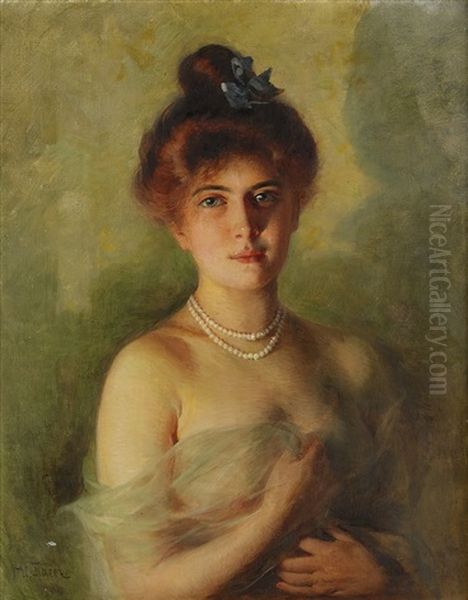 Portrait Of A Lady Oil Painting by Izrael Abramovich Pass