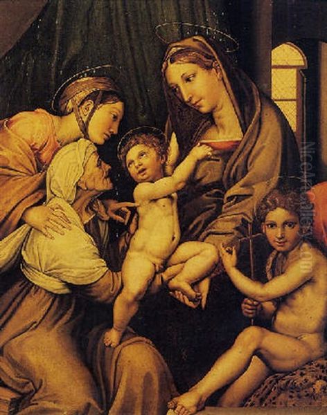 La Madonna Dell'impannata Di Raffaello Oil Painting by Bartolomeo Passarotti