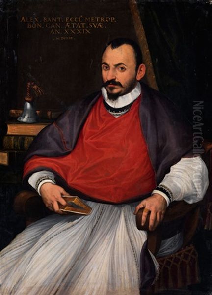 Portrat Des Kardinals Alessandro Banti Oil Painting by Tiburzio Passarotti