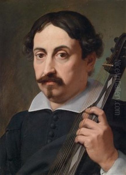 Bildnis Eines Musikers Oil Painting by Giovanni Battista Passeri